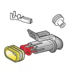 2 -Aguasos de 2 vías Supersal Supersal Supersal 1,5 mm Kits de conectores impermeables