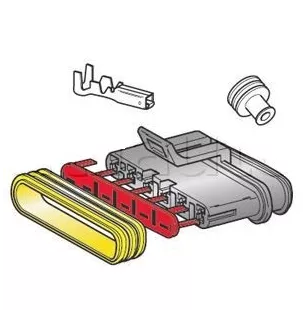 6 kits de carril completos conectores apretados de la serie SuperSeal 1.5 mm hembra