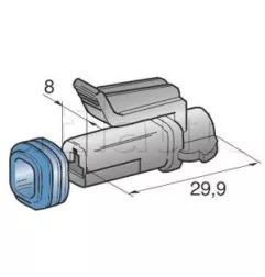 Connecteurs étanches série 2.8 mm 1 VOIE