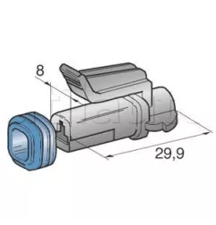 Connettori impermeabili seriali da 2,8 mm 1 traccia