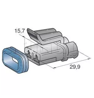 2 -way 2.8 mm standard waterproof connectors