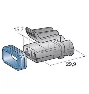 Connecteurs étanches série 2.8 mm 2 VOIES