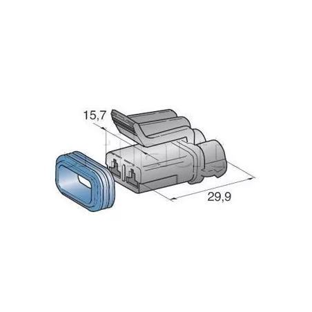 Connecteurs étanches série 2.8 mm 2 VOIES