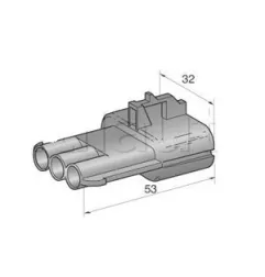 2,8 mm 3 -Padrão conectores à prova d'água