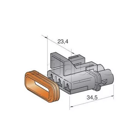 Connecteurs étanches série 2.8 mm 3 VOIES