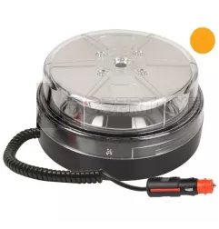 Gyrophare multi-effets orange ou bleu 12 Leds magnétique - 10/30 Volts