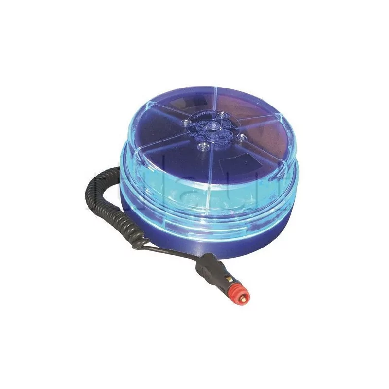 Gyrophare multi-effets bleu 12 Leds magnétique - 10/30 Volts BLU