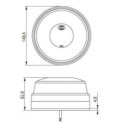 Efecto flash Gyrophare con LED a instalar - 10/30 voltios - IP67