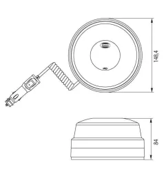 Effetto flash Gyrofo con LED magnetici - 10/30 volt - IP67
