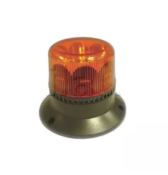 Gyrophare rotatif à Leds orange ou bleu à poser - 10/30 Volts ORANGE