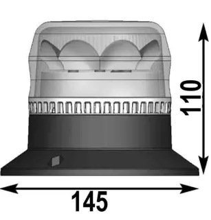 LED LED Eclate Fixed 10/30V OR.GYROPHARE Efeito flash laranja com LEDs a serem instalados - 10/30 volts Mercura