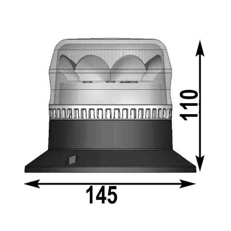 Eclate LED LED fijo 10/30V OR. Efecto flash naranja de Gyrophare con LED a instalar - 10/30 voltios Mercura Eclate LED LED fijo 10/30V OR. Efecto flash naranja de Gyrophare con LED a instalar - 10/30 voltios Mercura