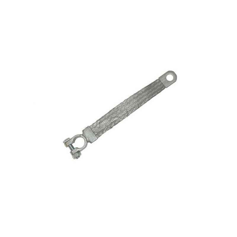 Trenza de masa de cobre con un collar negativo de batería y punta de 1 orificio M8-35 mm2-300 mm Trenza de masa de cobre con un collar negativo de batería y punta de 1 orificio M8-35 mm2-300 mm