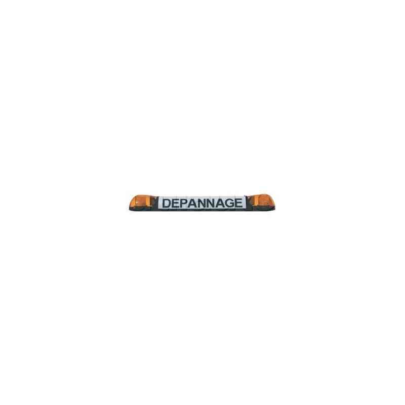Rampe dépannage équipée de gyrophares tournants à ampoules 24V 1,25M Rampe dépannage équipée de gyrophares tournants à ampoules 24V 1,25M
