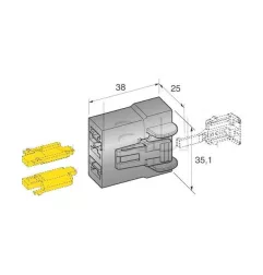 Conectores de alimentación de 3 vías F