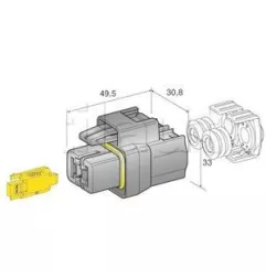 2 -Wege wasserdichte Stromverbinder mit Clipping
