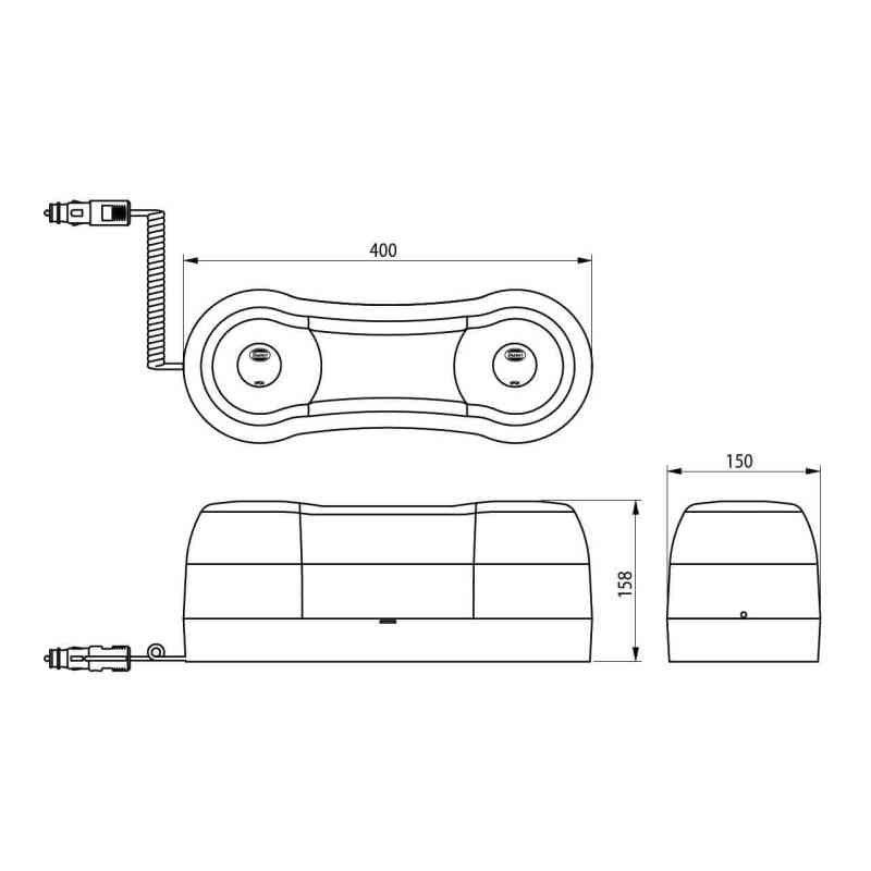 Kompakte Glühbirnen kompakte magnetische Rampe - 10/30 Volt Bleu Kompakte Glühbirnen kompakte magnetische Rampe - 10/30 Volt Bleu