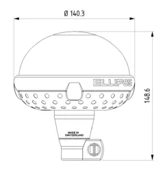 Gyrophare rotatif ELLIPSE sur tige flexible - IP65