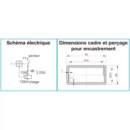 Interrupteur-disjoncteur thermique 12 . 5A.