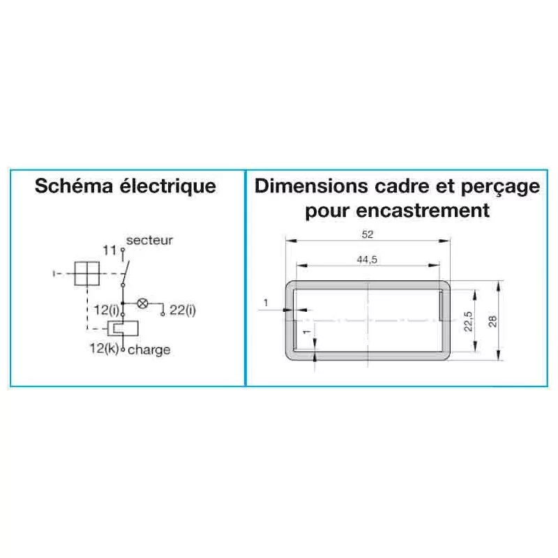 Interrupteur-disjoncteur thermique 24 Volts 24V. 5A.