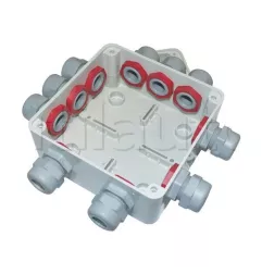 Caja de cambios de conexión con salidas de disputamiento - l 100 x w 100 x h 50 mm