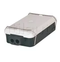 Caja de conexión de material de plástico con cierre de calibre de cubierta impermeable - IP54 12 postes