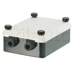 Caja de conexión de materia de plástico con tapa impermeable 4 cierre de tornillo. 12 postes