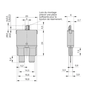 Fusibili interruttore di interruttore retrovisobile universale manualmente 30a