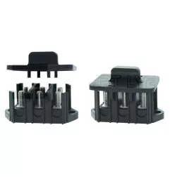 Bloque de 3 vías con tapa para la conexión del cable 6 barra M6x5