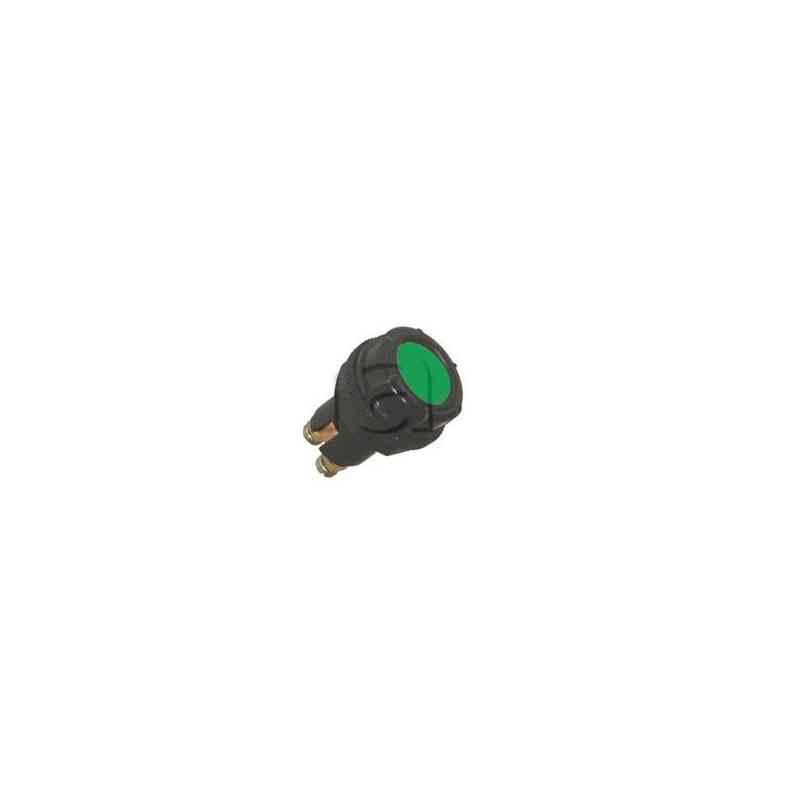 Luzes controladas 6, 12 e 24 volts para o painel de espessura máxima 7 mm verde Luzes controladas 6, 12 e 24 volts para o painel de espessura máxima 7 mm verde