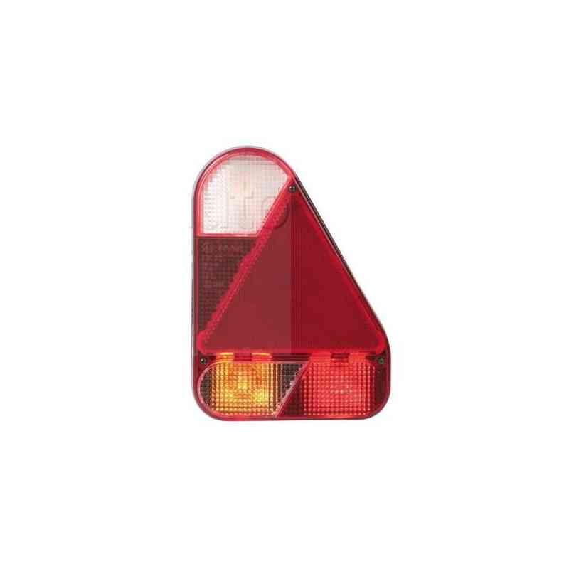 Feu arrière compact à ampoules - 12 Volts - 220 x 160 x 55 mm DROIT TRIANGLE