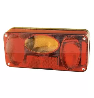 Feu arrière compact à ampoules - 12/24 Volts - 237 x 109 x 61 mm DROIT