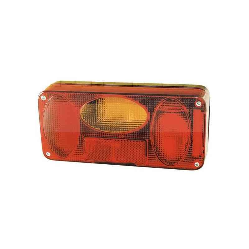 Feu arrière compact à ampoules - 12/24 Volts - 237 x 109 x 61 mm DROIT