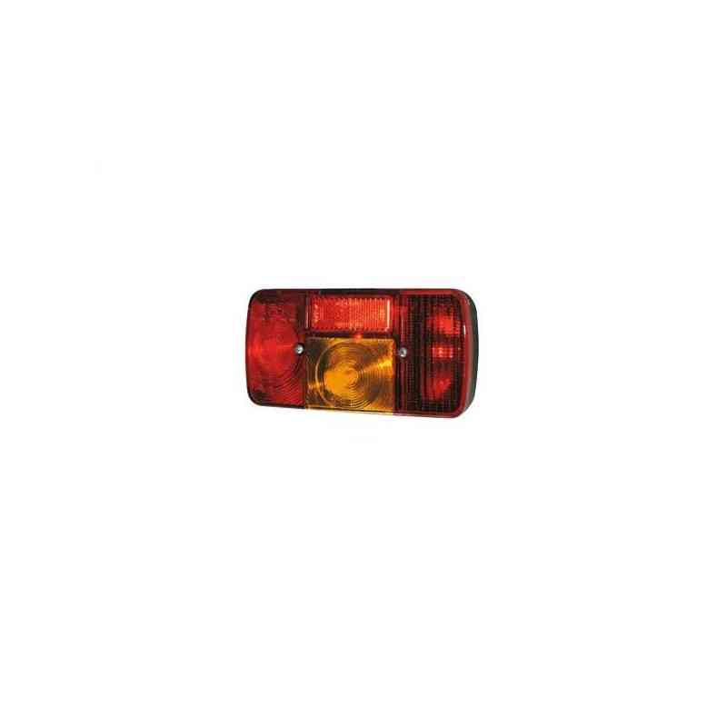 Feu arrière compact à ampoules - 12/24 Volts - 190 x 97 x 57 mm VERTICAL DROIT