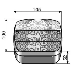 Fuoco del rimorchio leggero con 4 lampadine a 4 funzionalità - 12 volt