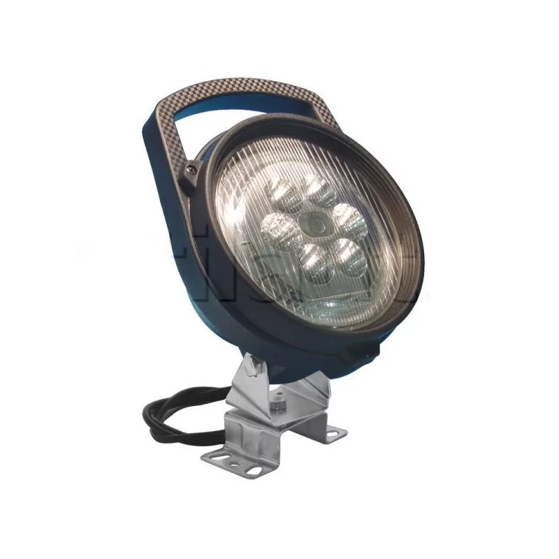 Phare de travail rond 6 Leds type CREE - Avec interrupteur - 10/30 volts - ø 164 x H 243 x Ep 102 mm - IP68