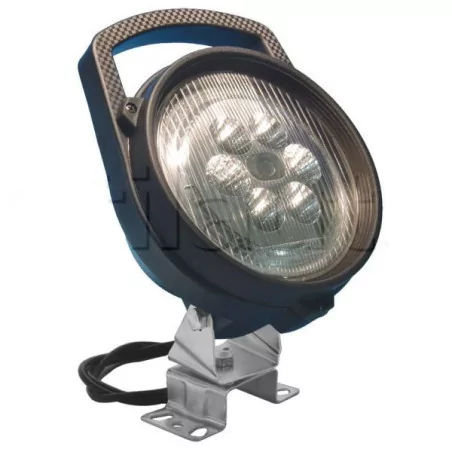 Phare de travail rond 6 Leds type CREE - Avec interrupteur - 10/30 volts - ø 164 x H 243 x Ep 102 mm - IP68