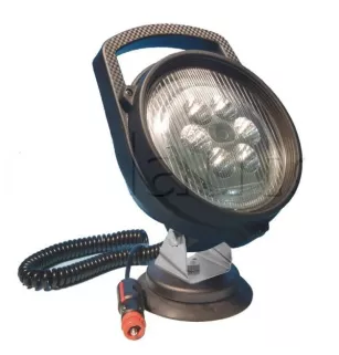 Phare de travail rond 6 Leds type CREE - Avec interrupteur - 10/30 volts - ø 164 x H 243 x Ep 102 mm - IP68