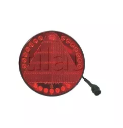 Feu compact à Leds extra plat avec connecteur type AMP - 10/30 Volts - ø 148 x Ep 16 mm - IP67