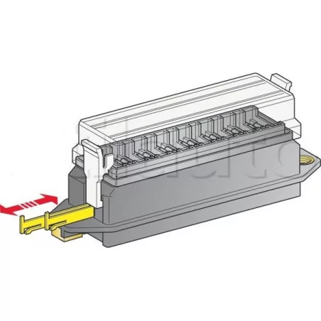 Boîte à fusibles pour 8 fusibles UNIVERSELS - Sorties sous la boîte