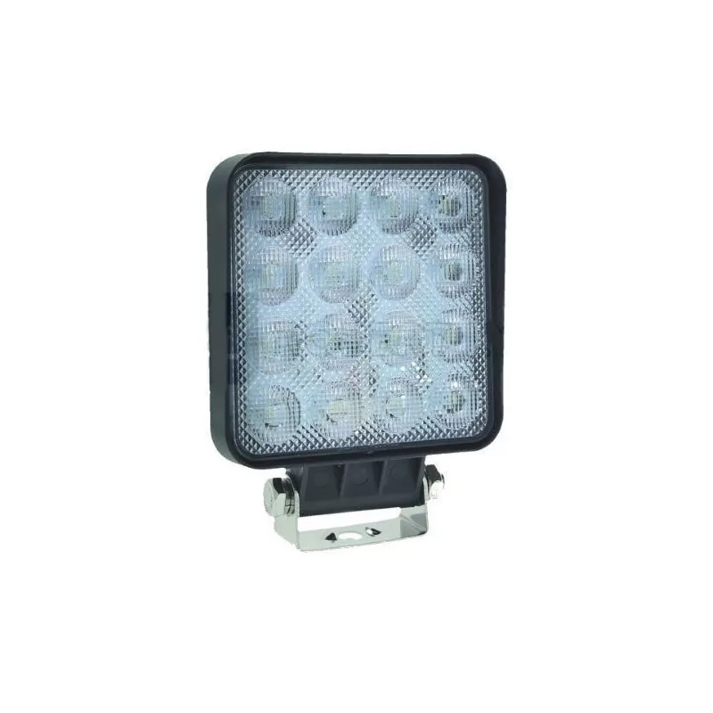 Phare de travail + Feu de recul R23 carré 16 Leds - 10/30 Volts