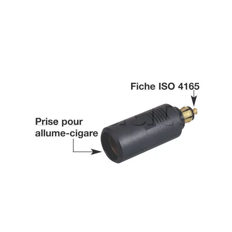 Fiches mâles pour alimentation électrique d'appareils ou d'accessoires 4165 12/24V