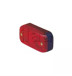 Feu de position arrière avec catadioptre - 110 x 55 x 35 mm -12/24 Volts ROUGE