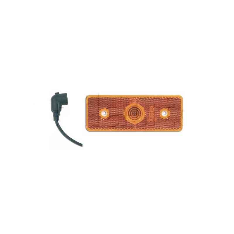 Feu latéral avec catadioptre - 120 x 45 mm - 12/24 Volts 200MM Feu latéral avec catadioptre - 120 x 45 mm - 12/24 Volts 200MM