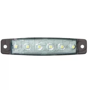 Feu d'encombrement 6 Leds extra plat type tuning - A plaquer - IP67 BLEU 12V.