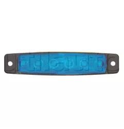 Feu d'encombrement 6 Leds extra plat type tuning - A plaquer - IP67 BLEU 24V