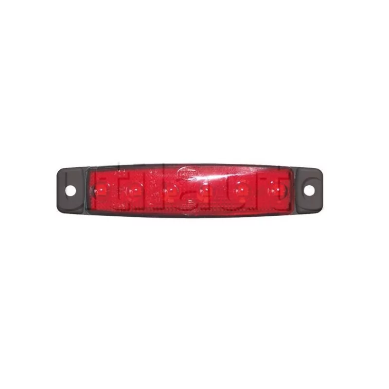 Feu d'encombrement 6 Leds extra plat type tuning - A plaquer - IP67 ROUGE 12V