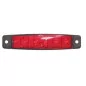 Feu d'encombrement 6 Leds extra plat type tuning - A plaquer - IP67 ROUGE 12V