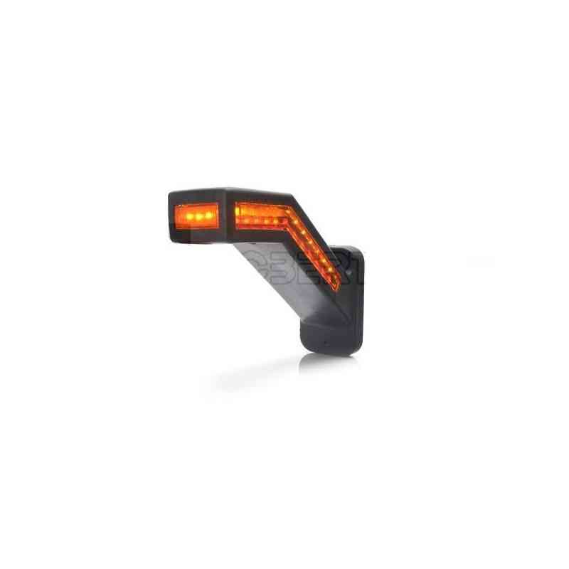 Feu de gabarit tricolore avec clignotant et feu stop à Leds- 12/24 Volts - IP68