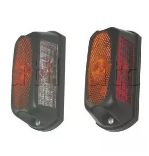 Feu de gabarit rouge / blanc / orange à plaquer - A ampoule - 12/24 Volts - L 52 x H 124 mm